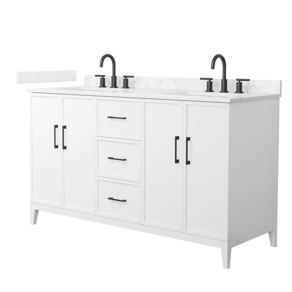 Elan 60 in. Double Freestanding White Bath Vanity with Top price history on PriceWatchPro