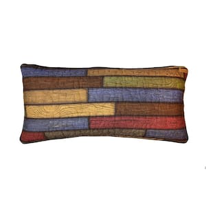 Oakland Multi-Colored Polyester 11 in. x 22 in Rectangular Decorative Throw Pillow