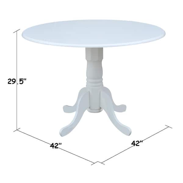 International Concepts 42 In Pure, White Pedestal Dining Table