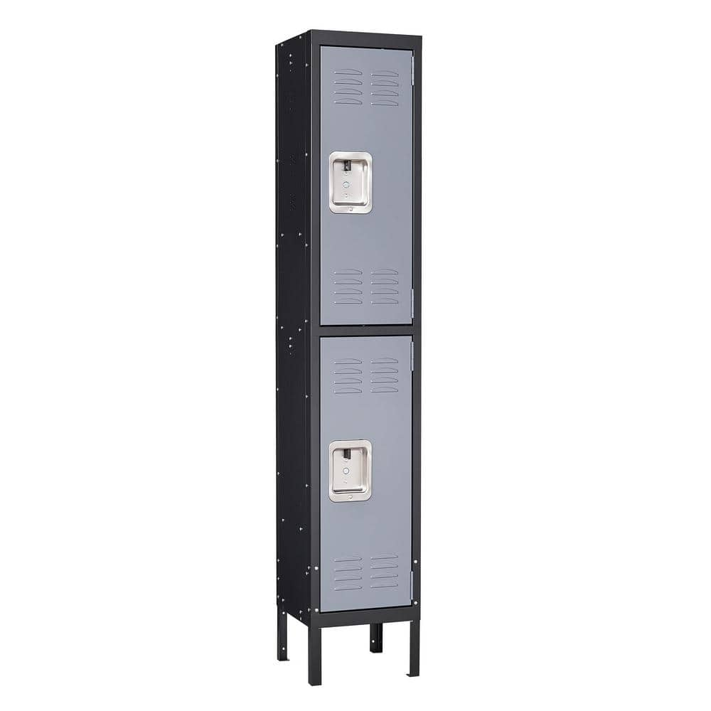 Mlezan 4-Tier Metal Locker with 2-Doors, Storage Locker for Gym, School,  Office, Stuff Students Employee in Camel-Color DBZW202267B - The Home Depot