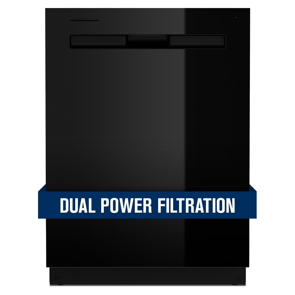 24 in. Black Top Control Built-in Tall Tub Dishwasher with Dual Power Filtration, 47 dBA