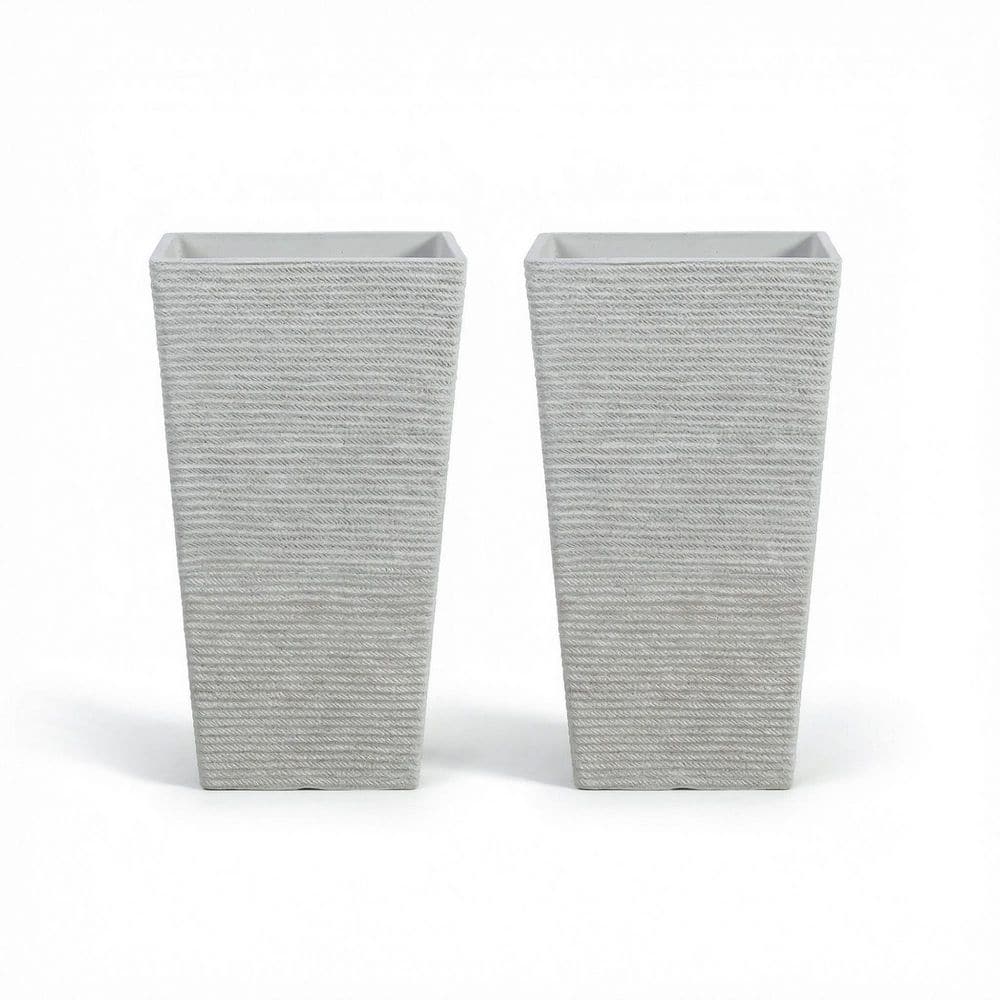 15.75 in. Top Dia x 27 in. H White PE Cone Outdoor Planter with Drainage Holes (2-Pack) price history on PriceWatchPro