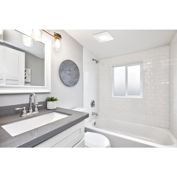 80 CFM Ceiling/Wall Mount Easy Roomside Installation Bathroom/Bath Exhaust Fan with 5 Level LED Lighting, ENERGY STAR