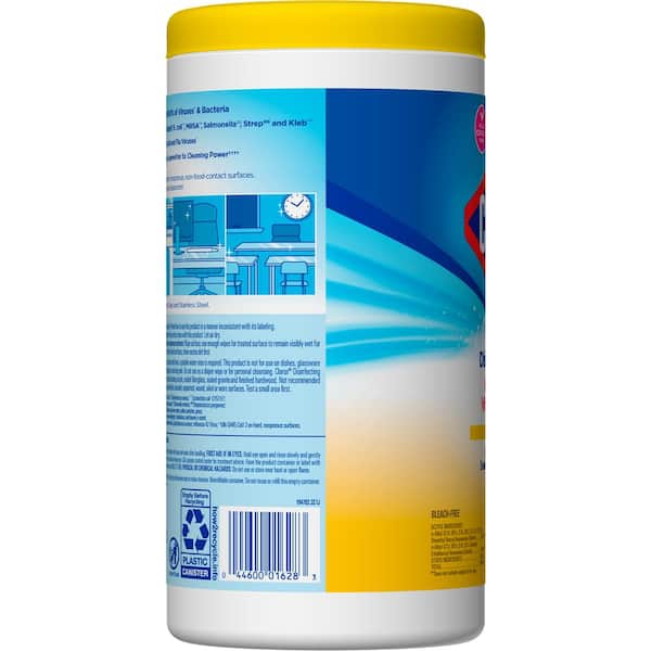 Clorox 75-Count Crisp Lemon and Fresh Scent Bleach Free Disinfecting  Cleaning Wipes (3-Pack) 4460030208 - The Home Depot