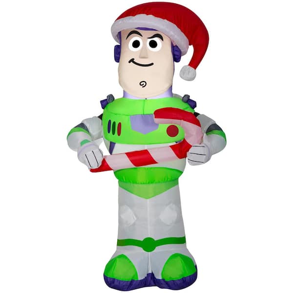 Gemmy 3.5 ft. Airblown-Stylized Buzz with Candy Cane-SM-Disney