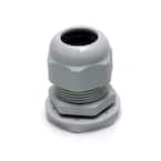 M20 x 1.5 Threaded Plastic Cable Gland with Locknut 7 mm to 13 mm Clamping Range (10-Pack)
