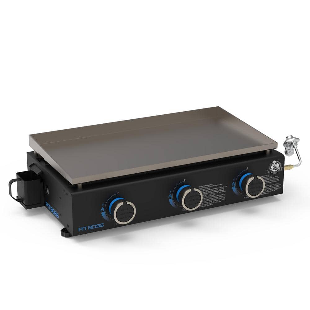 Pit Boss 3-Burner Black Propane Tabletop Gas Griddle with Cover