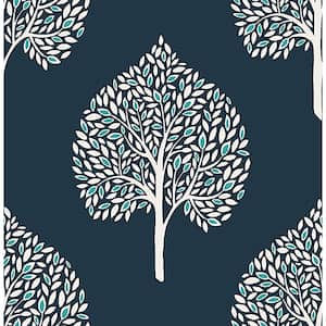 Grove Blue Tree Blue Wallpaper Sample