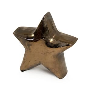 Five-Pointed Distressed Bronze Decorative Star Small