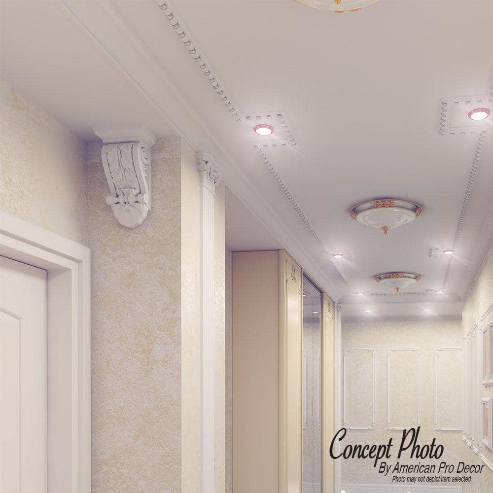 6-inch White Polyurethane Panel Moulding Sample