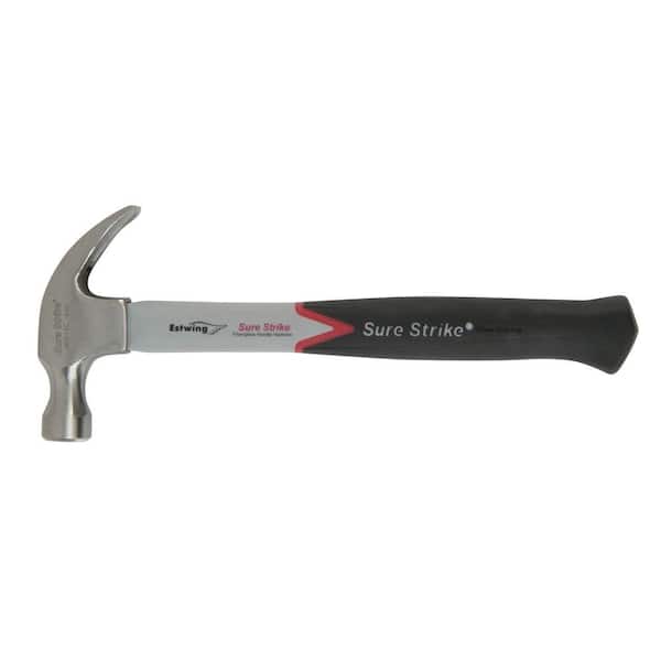 Estwing 20oz Steel Shaft Sure Strike Curved Claw Nail Hammer EMR20C