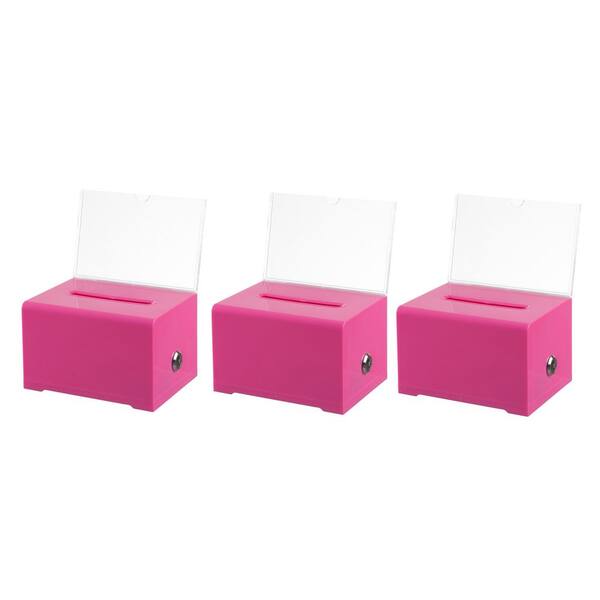 AdirOffice Acrylic Clear Locking Suggestion Box at