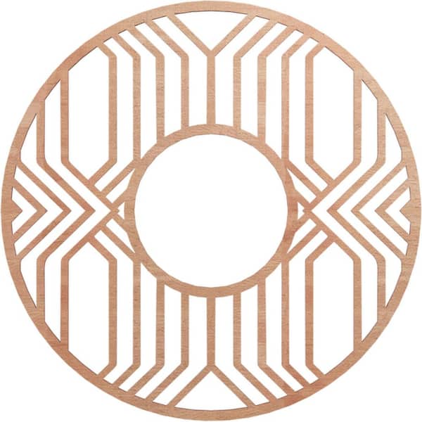 26 in. x 9.5 in. x 0.375 in. Wood Medallion Moulding
