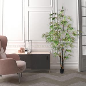 6 ft. Black Artificial Potted Japanese Bamboo Tree