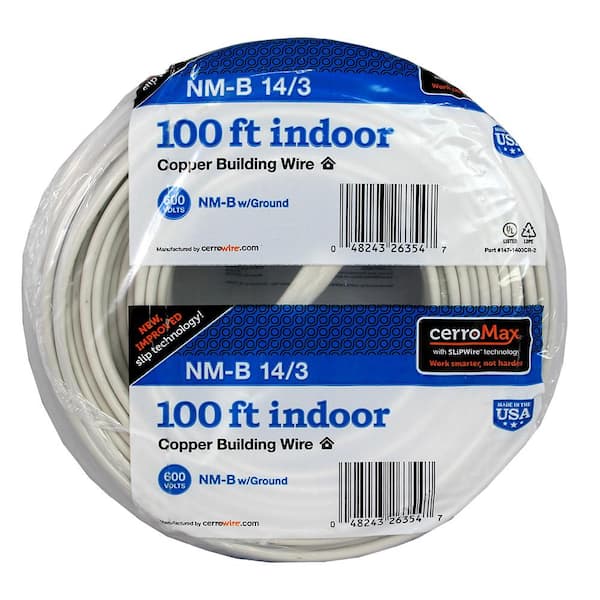 Cerrowire 100 ft. 10/3 Gray Solid CerroMax Copper UF-B Cable with Ground  Wire 138-1803CR-2 - The Home Depot