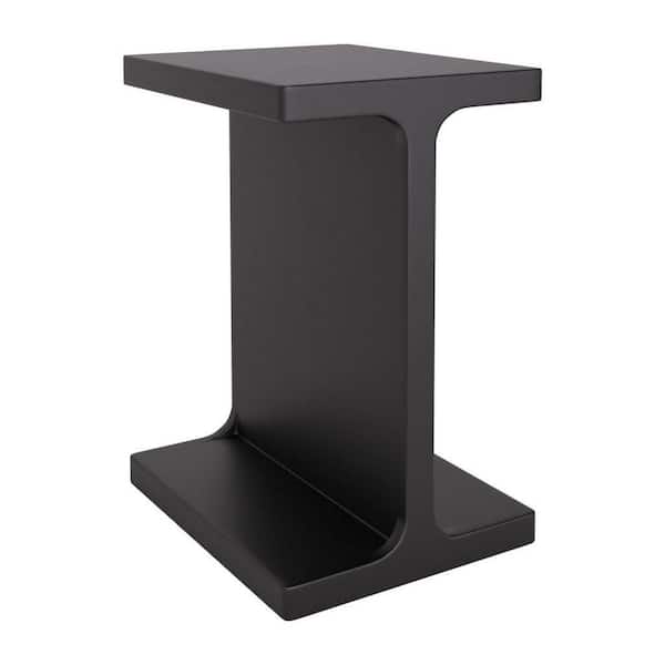 15.00 in. Black Rectangular Solid Wood End Table