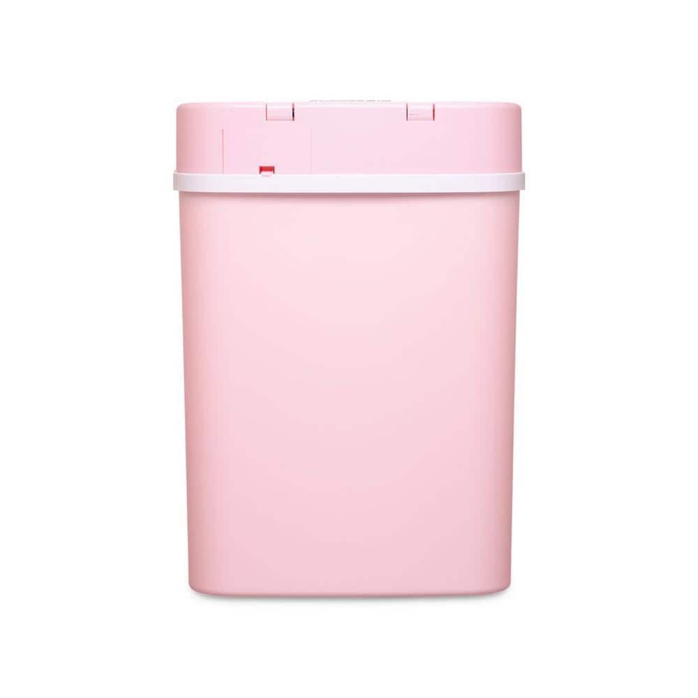 Pink 3.2 Gallon Touchless Plastic Trash Can