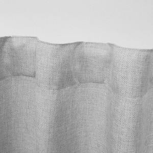 Marabel Grey/White Solid Lined Room Darkening Hidden Tab / Rod Pocket Curtain, 54 in. W x 96 in. L (Set of 2)