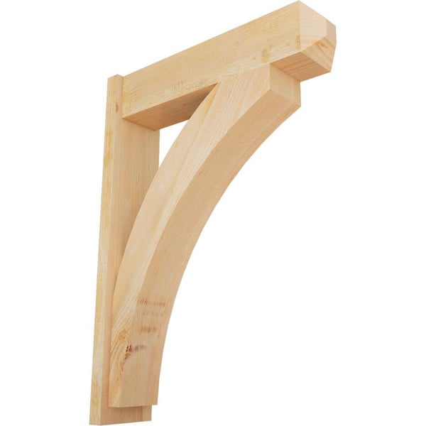 Ekena Millwork 8 in. x 44 in. x 32 in. Douglas Fir Thorton Craftsman Rough Sawn Outlooker