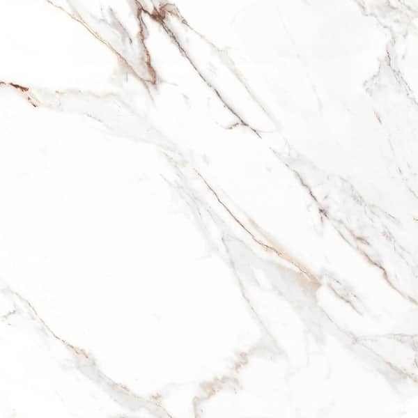 Kesler Marble Avorio 24 in. x 24 in. Polished Porcelain Floor and Wall Tile (15.5 sq. ft. /case)