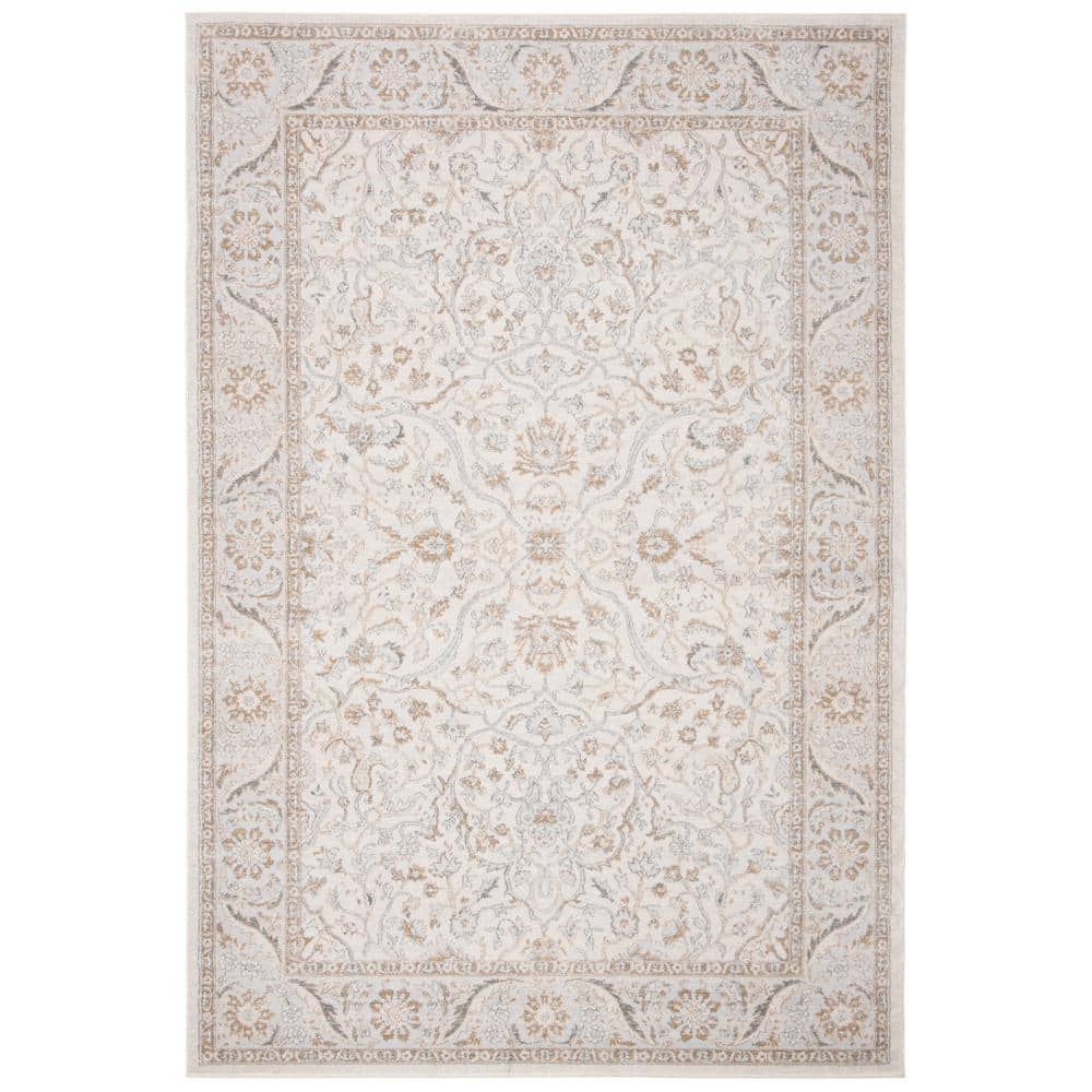 UPC 889048801615 product image for Isabella Cream/Beige 5 ft. x 8 ft. Floral Border Area Rug | upcitemdb.com