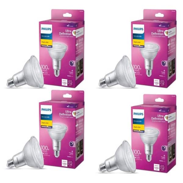 100-Watt Equivalent PAR30L Dimmable E26 LED Light Bulb, Bright White 3000K (1-Pack)
