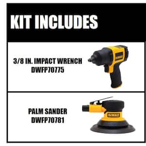 3/8 in. Pneumatic Impact Wrench and  Pneumatic Palm Sander