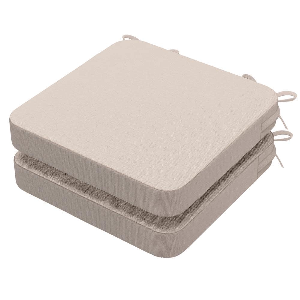16 x 16 x 2 Square Indoor Chair Cushions with Removable Cover for Ki