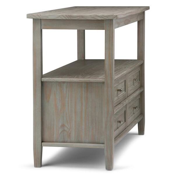 Max Lexington 48 In Distressed Gray, Wide Console Table With Drawers