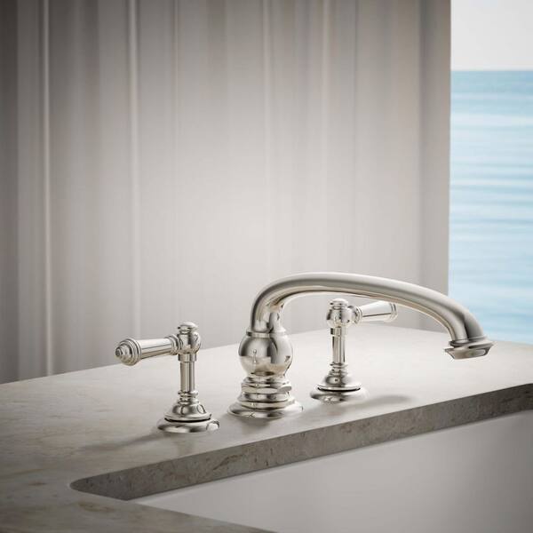 KOHLER Artifacts 9 in. Bathroom Sink Spout with Arc Design in Vibrant Polished Nickel