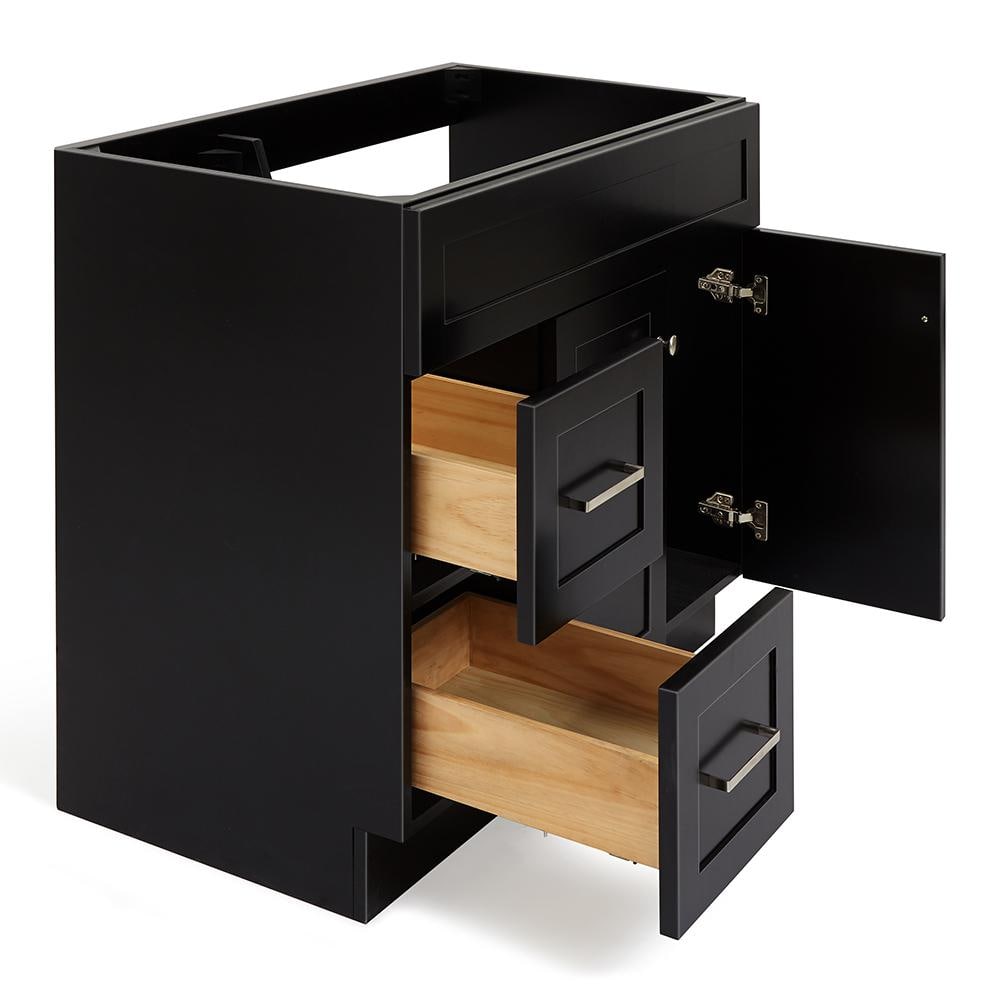 Hamlet 36" Black Solid Wood Freestanding Vanity Cabinet