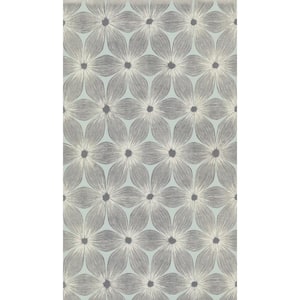 Blue & Silver Everlasting Wallpaper, 21-in by 33-ft