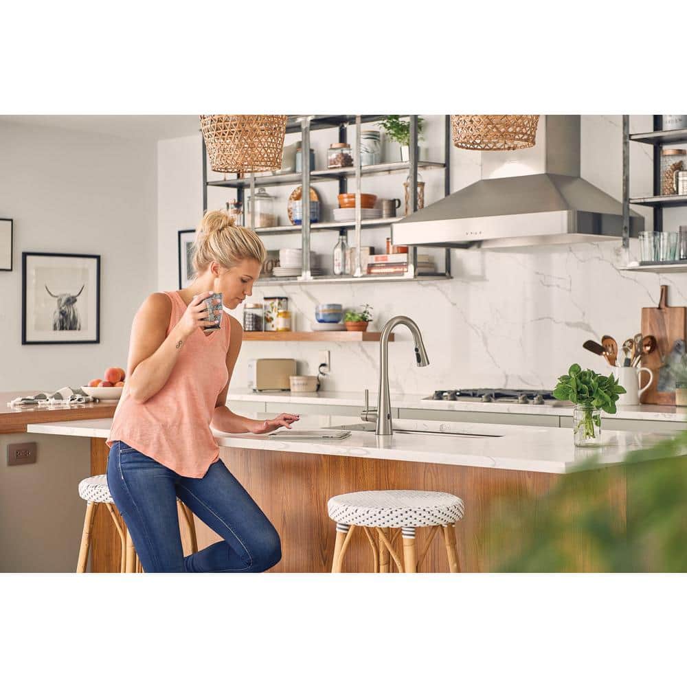 Sleek Stainless Steel High-Arc Pulldown Kitchen Faucet with MotionSense
