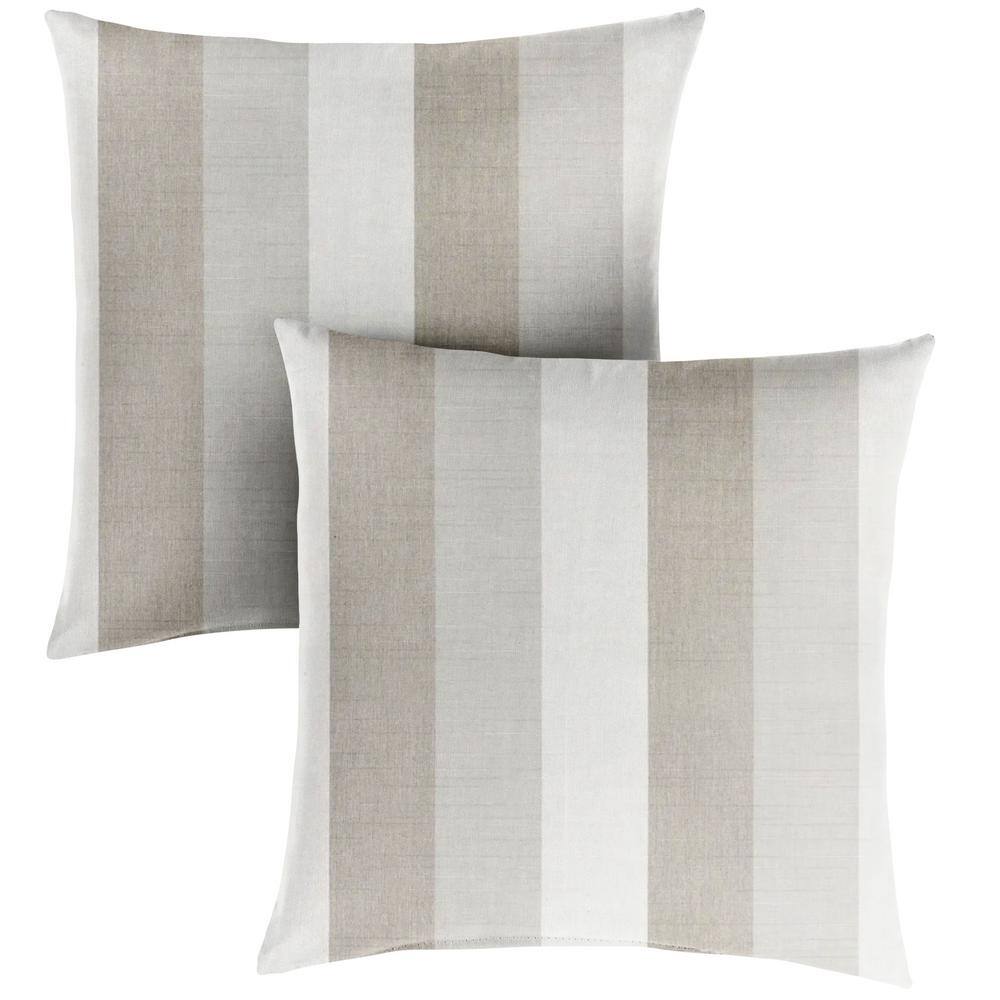 Sunbrella Direction Linen Square Indoor/Outdoor Throw Pillow (2-Pack) price history on PriceWatchPro