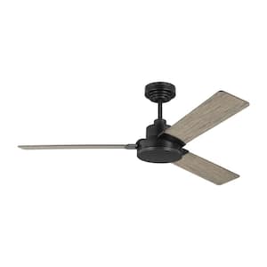 Jovie 52 in. Modern Indoor/Outdoor Aged Pewter Ceiling Fan with  Light Grey Weathered Oak Blades and Wall Control