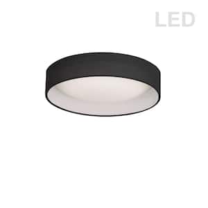 3 in. 1-Light Black LED Flush Mount