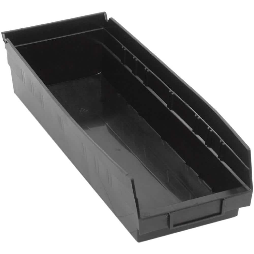 QUANTUM STORAGE SYSTEMS 4 In. Economy 3.98 Qt. Shelf Bin in Black (20