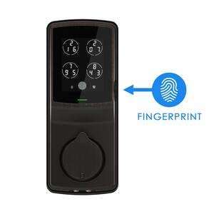 Secure Plus Venetian Bronze Single-Cylinder Alarmed Deadbolt Lock with Smart Keypad, Bluetooth and 3D Fingerprint Sensor