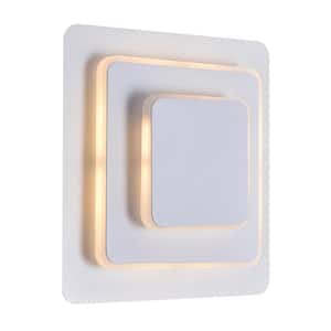 Private I 9 in. Matte White LED Sconce