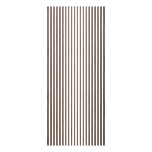 Ekena Millwork Heritage Premier Traditional 94.5 in. H x 1 in. W Slatwall Panels in Walnut 20-Pack