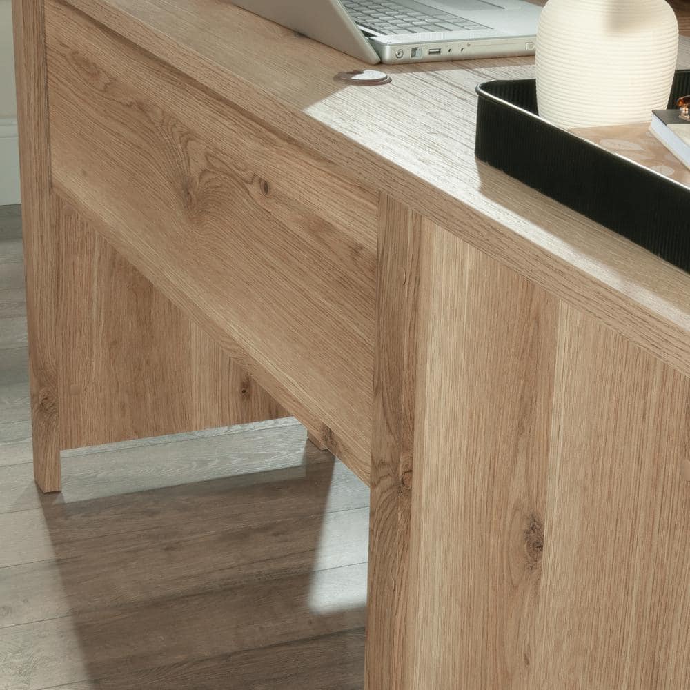 Timber Oak L-Shaped Computer Desk with Drawer and Filing Cabinet