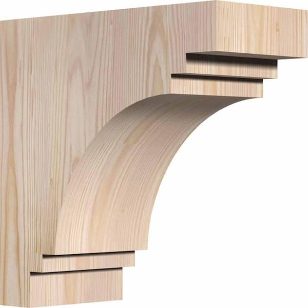 Ekena Millwork 5-1/2 in. x 12 in. x 12 in. Douglas Fir Pescadero Smooth Corbel