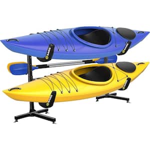 Kayak Storage Rack for 2- Kayak, Freestanding Kayak Rack for 2-Kayak, SUP, Canoe and Paddleboard
