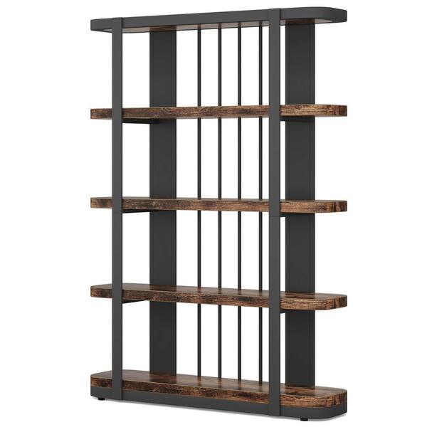 TRIBESIGNS WAY TO ORIGIN Kaduna 69.3 in. Tall Black Metal 5Shelf