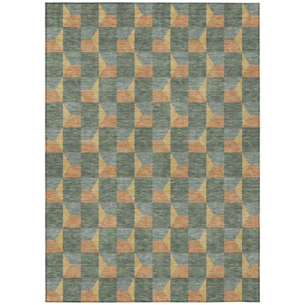 Chantille Machine Washable Indoor/Outdoor Abstract ACN2680 Basil 5 ft. x 7 ft. 6 in. Area Rug price history on PriceWatchPro