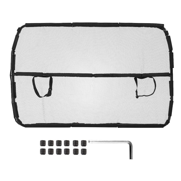 Dog Car Barrier, 50in. Wide Car Divider for Front Seats Installation, Vehicle Pet Barrier with Net Mesh, Furniture Cover