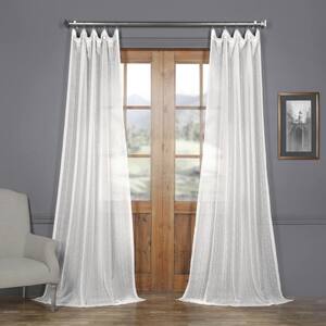 Montpellier Striped Rod Pocket Sheer Curtain - 50 in. W x 108 in. L