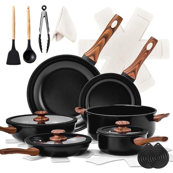 20 Piece Nonstick Pots and Pans Set Cast Aluminum Cookware Set