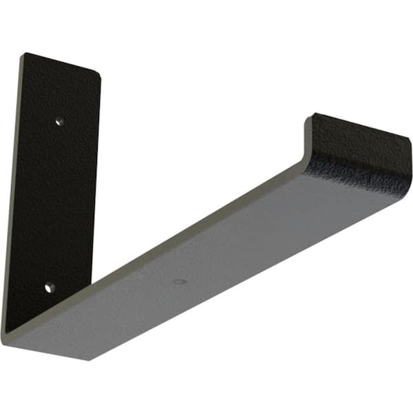 Ekena Millwork 2 in. x 7 in. x 12 in. Hammered Black Steel Hanging Shelf Bracket