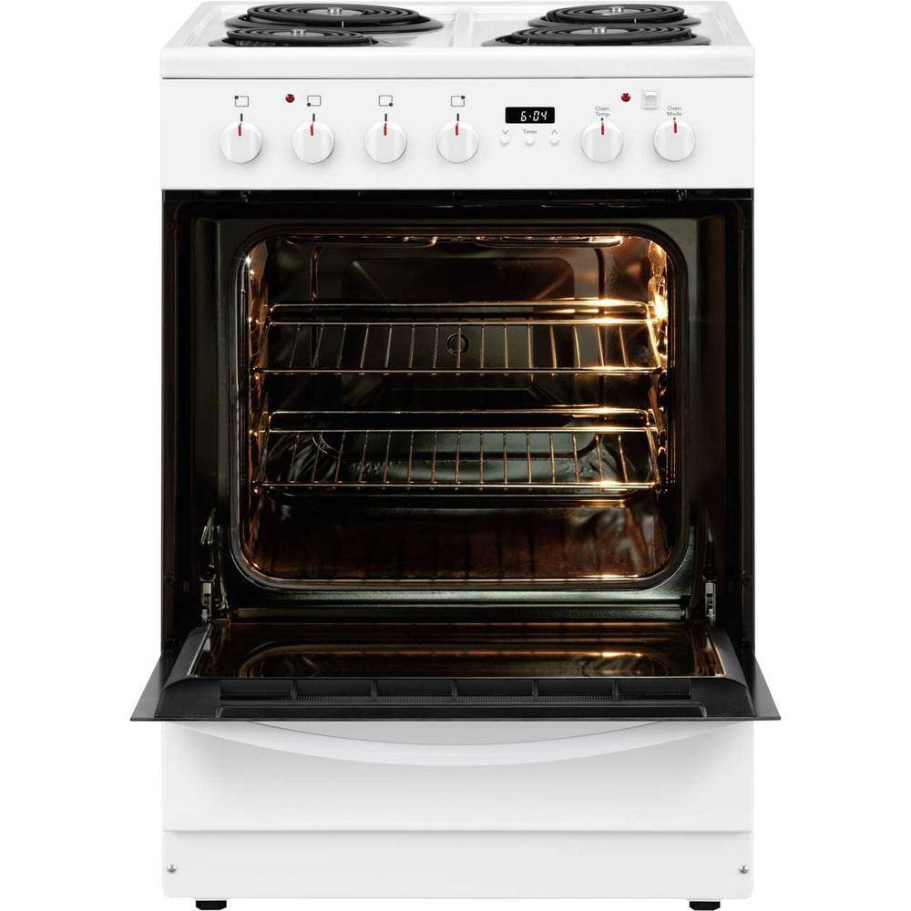 24-inch White Porcelain-Enamel Freestanding Electric Range